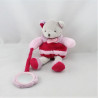 Doudou et compagnie chat gris rose miroir