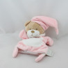 Doudou plat marionnette ours rose MES PETITS CAILLOUX CMP