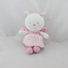 Doudou papillon blanc rose rayé LUMINOU