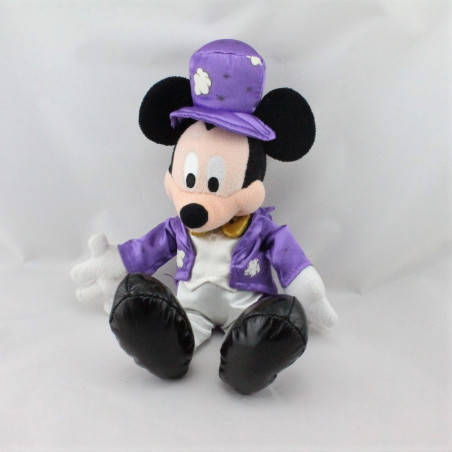 Peluche Mickey costume violet chapeau magicien DISNEY
