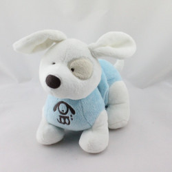 Doudou vibrant chien cocard bleu blanc OBAIBI