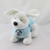Doudou vibrant chien cocard bleu blanc OBAIBI