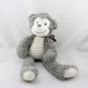 Doudou singe gris blanc TEX 