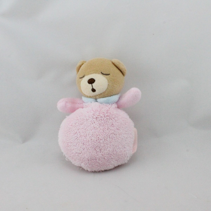Mini Doudou ours rose bleu plume KALOO