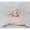 Doudou plat ours rose coeur brodé KALOO