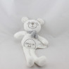 Doudou ours blanc gris GRAIN DE BLE