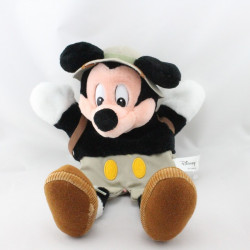 Doudou peluche marionnette Mickey explorateur DISNEYLAND