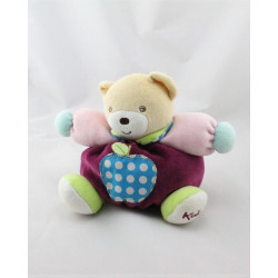 Doudou ours chubby bordeaux rose vert bleu pomme KALOO