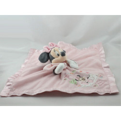 Doudou plat Minnie rose satin Little Rose Garden DISNEY
