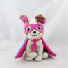 Doudou Peluche chien masqué cape super héros BARBIE