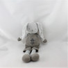 Doudou lapin gris beige rayé Born Loved BERLINGOT