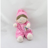 Doudou poupée lutin pyjama rose MAXITA