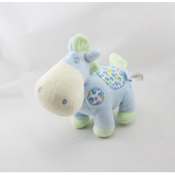 Doudou cheval bleu vert pois GIPSY
