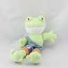 Doudou grenouille verte salopette BUSSI TRUDI