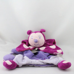 Doudou et compagnie plat marionnette coccinelle mauve Framboiselle 