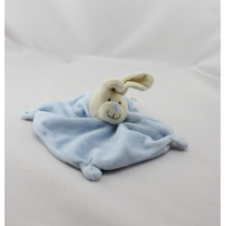 Doudou plat lapin écru bleu NICOTOY