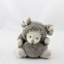 Peluche ours souris gris beige BUKOWSKI