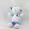 Doudou mouton blanc gris bleu lune étoiles SUCRE D'ORGE
