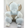 Grand Doudou éléphant bleu beige hochet miroir NATTOU