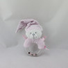 Doudou hochet ours rose rayé SIMBA TOYS KIABI