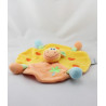 Doudou plat rond girafe vache jaune orange bleu vert NATTOU
