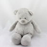 Doudou ours gris foulard Oscar J-LINE
