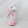 Doudou baton hochet chat rose pomme GIPSY