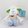 Doudou mouton blanc bandanas rouge vichy bleu vert TEX
