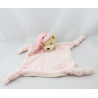 Doudou plat ours rose coeur brodé Lilirose KALOO
