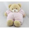 Doudou ours beige rose vichy TAKINOU