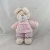 Doudou lapin rose velours ABC KITCHOUN KIABI NICOTOY