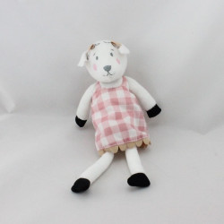 Petit doudou mouton blanc rose IKEA