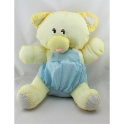 Peluche Puffalump ours jaune bleu rose