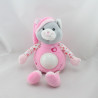 Doudou veilleuse chat rose pois pommes GIPSY