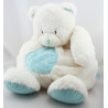 Doudou ours blanc bleu Ma cachette à pyjama BABY NAT