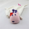 Doudou plat vache rose blanc violet ORCHESTRA