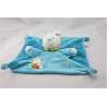 Doudou plat lapin bleu jaune ABC NICOTOY