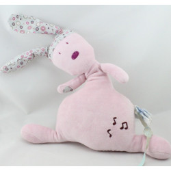 Doudou musical lapin rose OBAIBI