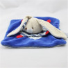 Doudou et compagnie plat lapin bleu rouge marin 