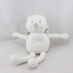 Doudou ours blanc ange ailes rayées BABY CREEKS