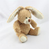 Doudou lapin sweat rayé vert TOTAL NICOTOY
