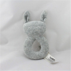 Doudou hochet lapin gris TAPE A L'OEIL