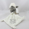Doudou mouton blanc gris mouchoir I2C KIABI BEBE