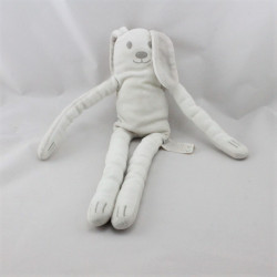 Doudou lapin gris blanc aux grandes pattes DPAM