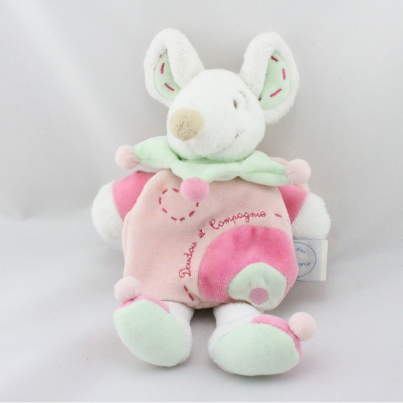 Doudou et compagnie souris rose Léonie cape