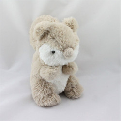 Doudou écureuil beige blanc GRAIN DE BLE