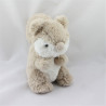 Doudou écureuil beige blanc GRAIN DE BLE