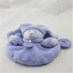 Doudou et compagnie plat rond ours Douceur Macaron mauve lavande