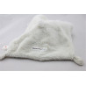 Doudou plat lapin blanc bandanas gris TEX BABY
