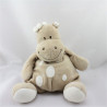 Doudou semi plat dinosaure beige tache blanche JOLLYBABY